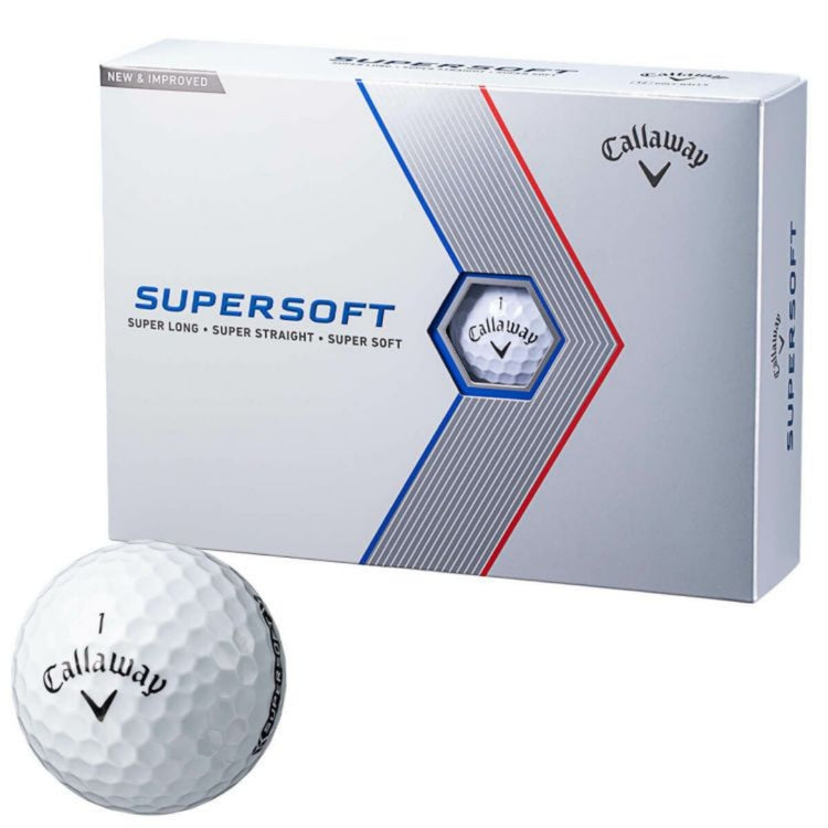 Callaway Super Soft 2023 Model Golf Balls, 1 Dozen (12 Balls) White Glossy