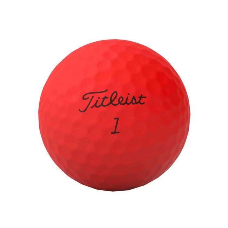 Titleist TRUFEEL 2024 model golf balls, 1 dozen (12 balls), Matte Red