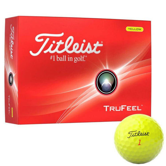 Titleist TRUFEEL 2024 model golf balls, 1 dozen (12 balls) Yellow