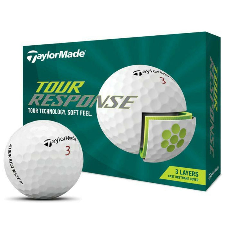 TaylorMade Tour Response 2022 model golf balls, 1 dozen (12 balls) White