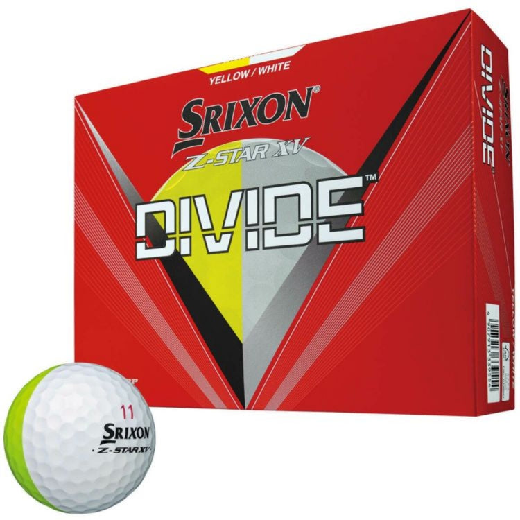 Srixon Z-STAR XV Divide 2023 Model Golf Balls 1 Dozen (12 Balls) Yellow/White