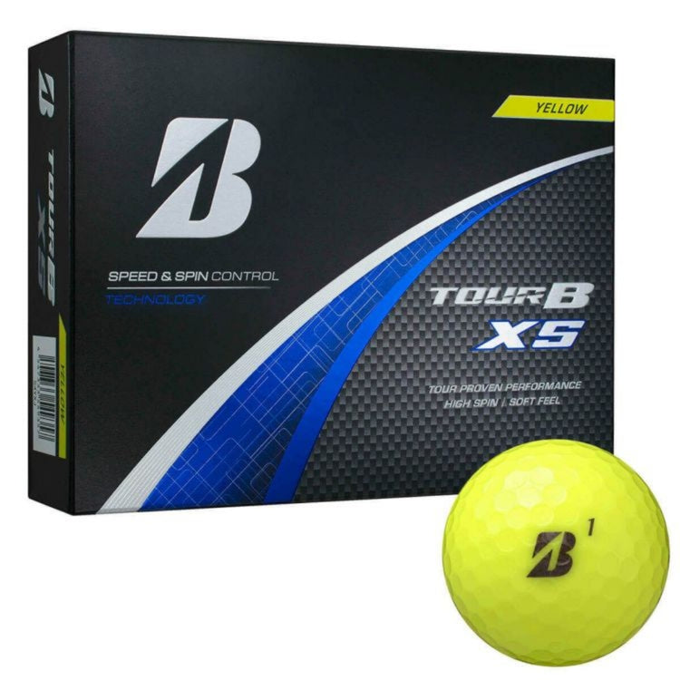 Bridgestone Tour B XS 2024 model golf balls, 1 dozen (12 balls), yellow