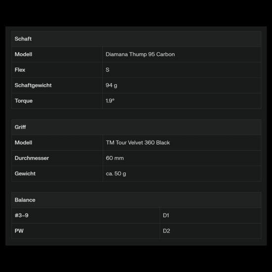 Diamana Thump 95 Carbon Schaft 2023 Kaufen in der Schweiz bei Golfrabbit.ch