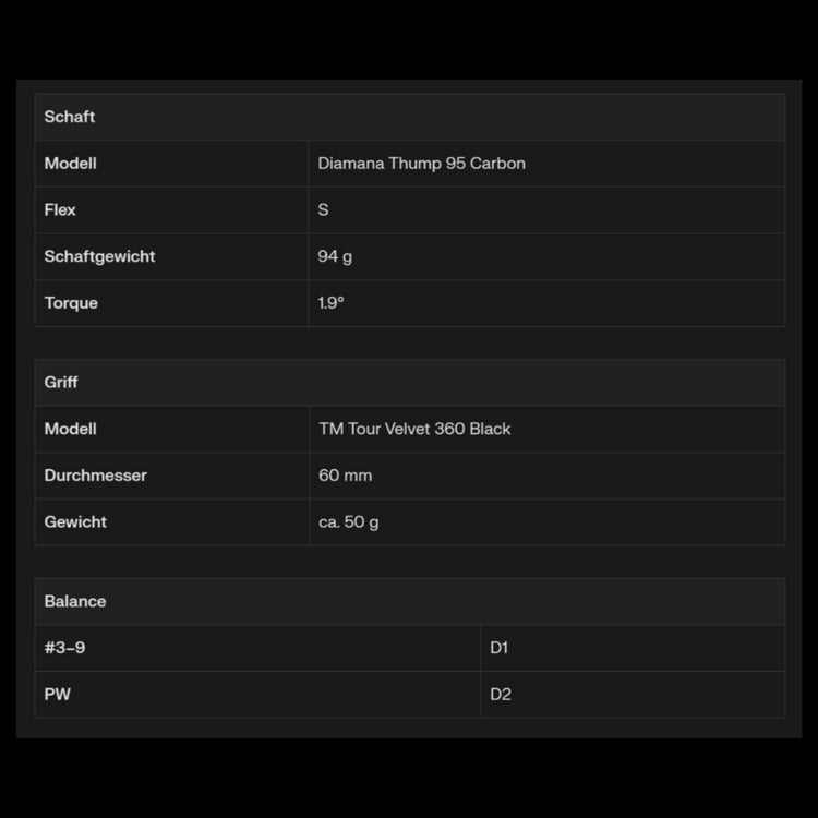Diamana Thump 95 Carbon Schaft 2023 Kaufen in der Schweiz bei Golfrabbit.ch