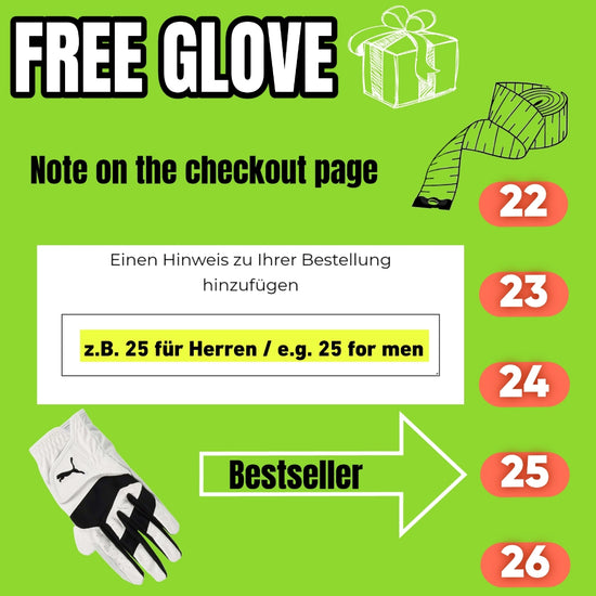 Gratis Golf Premium Handschuhe in der Schweiz 